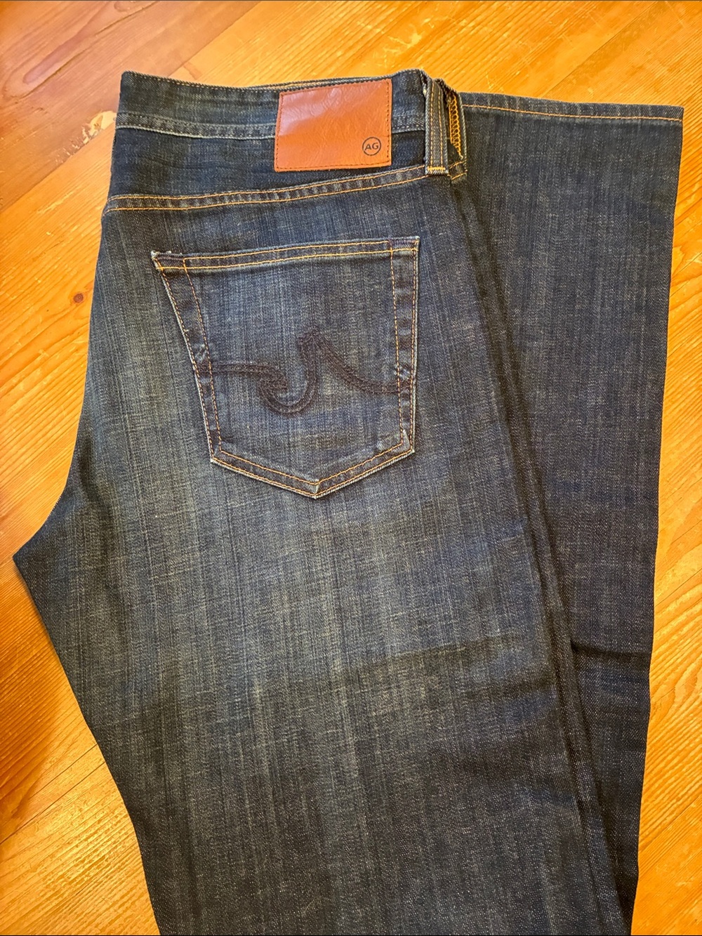 AG Adriano Goldschmied Men’s Protege Straight Dark Wash Blue Jeans - 33 x 34